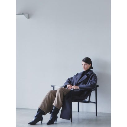 【尾州】Merino Wool Long Coat （ダークブラウン）｜詳細画像