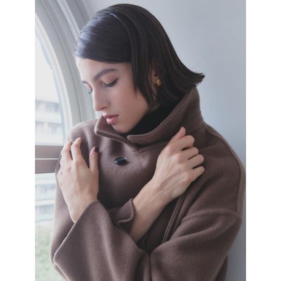 【尾州】Merino Wool Long Coat （ダークブラウン）｜詳細画像
