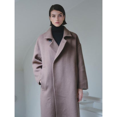 【尾州】Merino Wool Long Coat （ダークブラウン）｜詳細画像