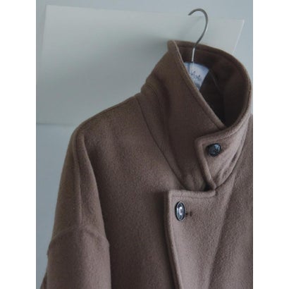 【尾州】Merino Wool Long Coat （ダークブラウン）｜詳細画像