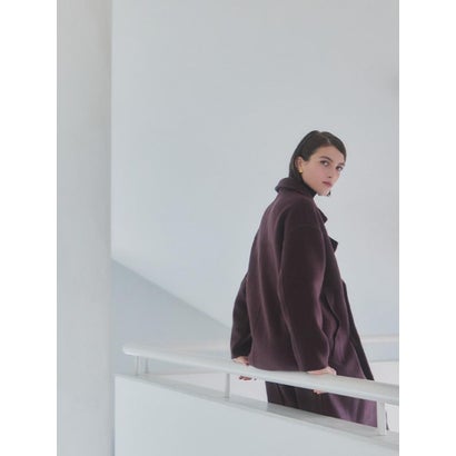 【尾州】Merino Wool Long Coat （ダークブラウン）｜詳細画像