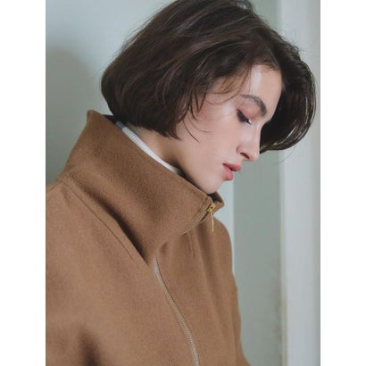【尾州】Double Melton Zip Coat （キャメル）｜詳細画像