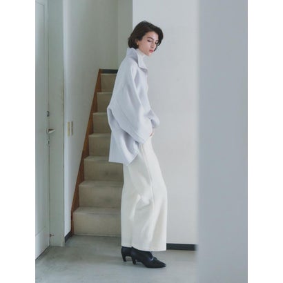 【尾州】Double Melton Zip Coat （ブラック）｜詳細画像