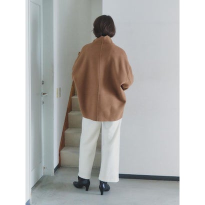 【尾州】Double Melton Zip Coat （ブラック）｜詳細画像