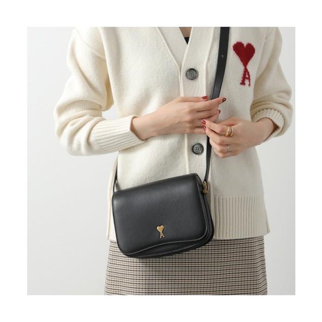 ami paris ショルダーバッグ PARIS PARIS ULL717 AL0208 （0015/NOIR-ブラック）