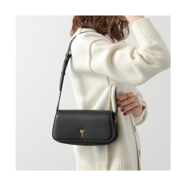 ami paris ショルダーバッグ PARIS PARIS ULL719 AL0208 （0015/NOIR-ブラック）