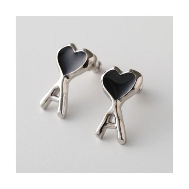 ami paris ピアス UJW465 HW0026 （9002/ARGENT-NOIR）