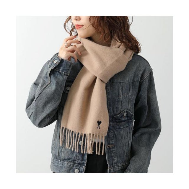 ami paris マフラー USF677.AW0047 ウール （A184/MASTIC-BEIGE）