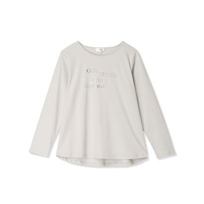 ロゴプリントロングスリーブTシャツ （ライトグレー）｜詳細画像