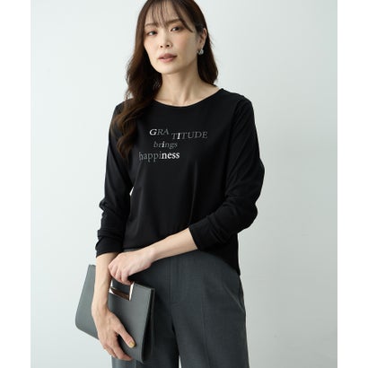 ロゴプリントロングスリーブTシャツ （ライトグレー）｜詳細画像
