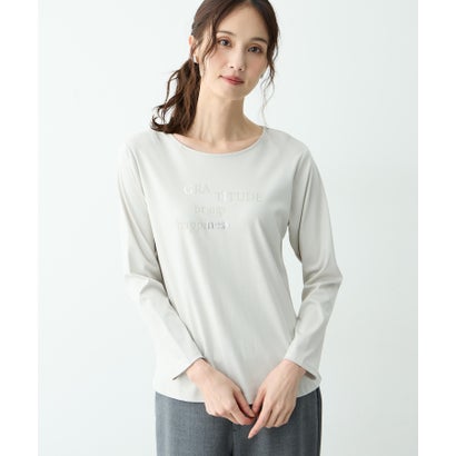 ロゴプリントロングスリーブTシャツ （ブラック）｜詳細画像