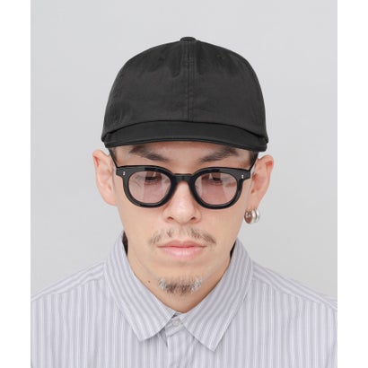 アンパイアキャップ 撥水 ワッシャーナイロン 浅めクラウン 短めツバ ソフトワイヤー 折り畳み ワンタッチ式ナイロンベルト （ブラック）｜詳細画像