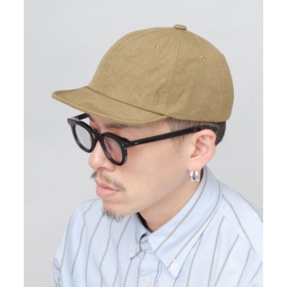 アンパイアキャップ 撥水 ワッシャーナイロン 浅めクラウン 短めツバ ソフトワイヤー 折り畳み ワンタッチ式ナイロンベルト （ベージュ）｜詳細画像