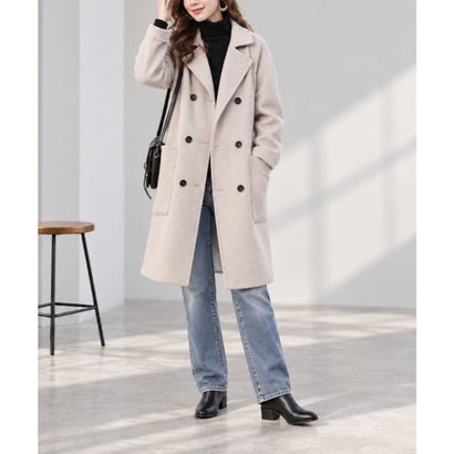 ロングチェスターコート レディース アウター 長袖 無地 秋服 冬服 10代 20代 30代 韓国ファッション 韓国 大きいサイズ オフィスカジュアル 大人 （ダークブラウン）｜詳細画像