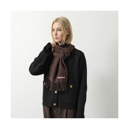 Acne Studios マフラー CA0218 ウール 無地 フリンジ  （900/Black）｜詳細画像
