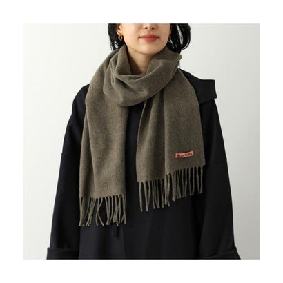Acne Studios マフラー CA0218 ウール 無地 フリンジ  （900/Black）｜詳細画像