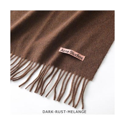 Acne Studios マフラー CA0210 ウール 無地 フリンジ （BLACK/ブラック）｜詳細画像