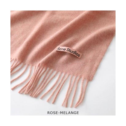 Acne Studios マフラー CA0210 ウール 無地 フリンジ （BLACK/ブラック）｜詳細画像
