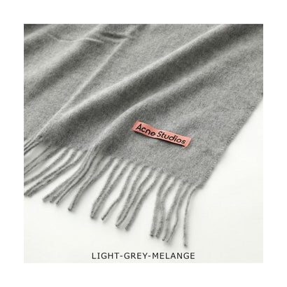Acne Studios マフラー CA0210 ウール 無地 フリンジ （BLACK/ブラック）｜詳細画像