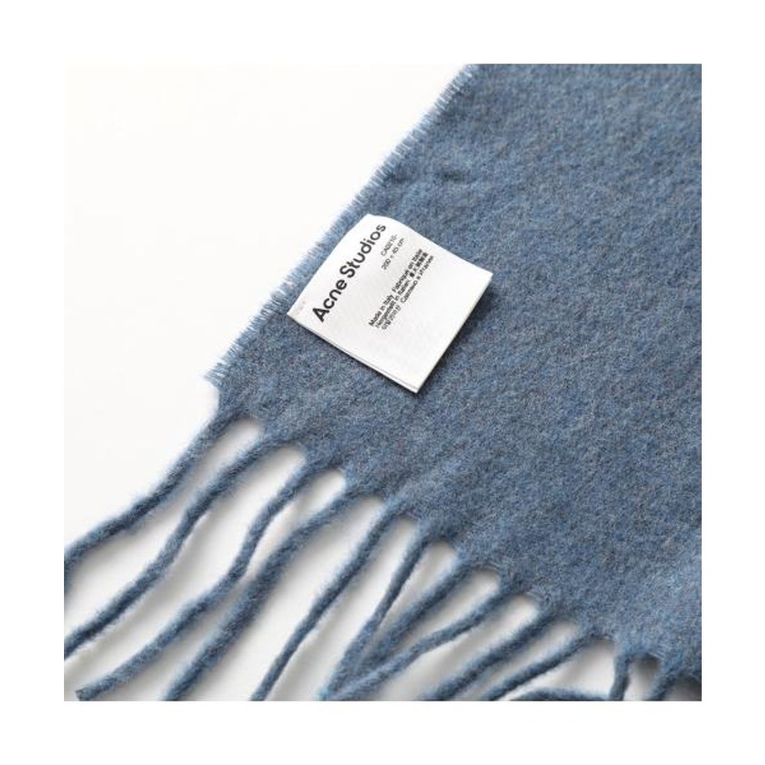 Acne Studios グレー マフラー ウール フリンジ付き アクネストゥディオズ Acne Studios Acne Studios マフラー CA0210