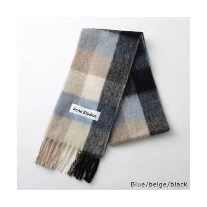 Acne Studios マフラー CA0084 チェック柄 大判 （DL6-VanillaBeige）｜詳細画像