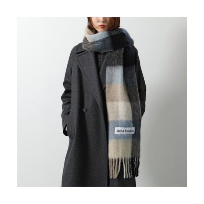 Acne Studios マフラー CA0084 チェック柄 大判 （DUC/Dark-Bkack/Grey/Dark-G）｜詳細画像