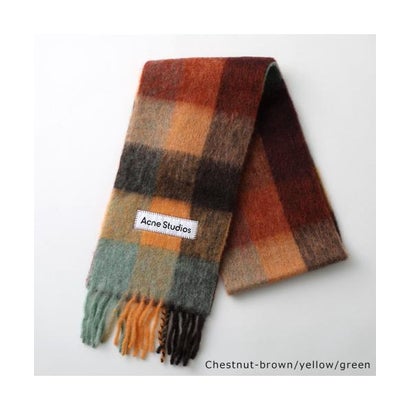 Acne Studios マフラー CA0084 チェック柄 大判 （DUC/Dark-Bkack/Grey/Dark-G）｜詳細画像