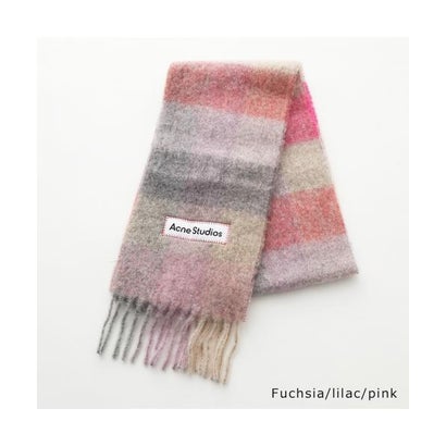 Acne Studios マフラー CA0084 チェック柄 大判 （DUC/Dark-Bkack/Grey/Dark-G）｜詳細画像