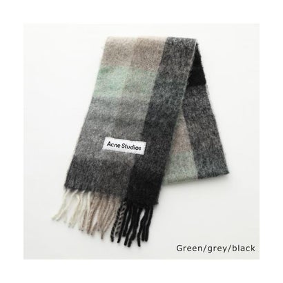 Acne Studios マフラー CA0084 チェック柄 大判 （DUC/Dark-Bkack/Grey/Dark-G）｜詳細画像