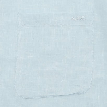 アーペーセー A.P.C. シャツ 半袖シャツ トップス ブルー メンズ APC LIAEK H12551 IAB （LIGHT BLUE）｜詳細画像
