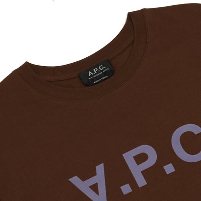 アーペーセー A.P.C. Tシャツ カットソー トップス 半袖カットソー ブラウン メンズ APC H26943 COBQX CAJ （CHOCOLAT）｜詳細画像