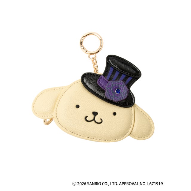 × POMPOMPURIN 顔型ポーチチャーム （イエロー）