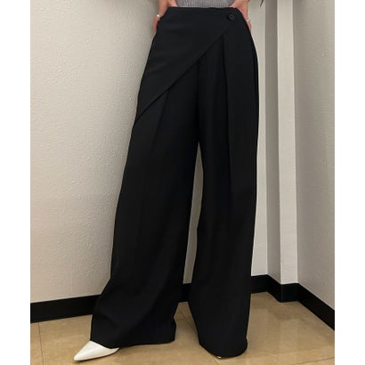 アンピルーラ Ampirula ラップ風パンツ パンツ レディース ハイウエスト（ブラック）｜詳細画像