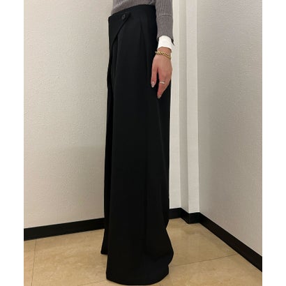 アンピルーラ Ampirula ラップ風パンツ パンツ レディース ハイウエスト（ブラック）｜詳細画像