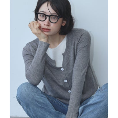 アンピルーラ Ampirula ニット 長袖 トップス レイヤード レイヤード風トップス プルオーバー（グレー）｜詳細画像