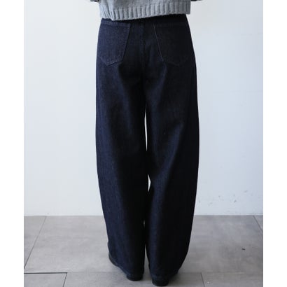 アンピルーラ Ampirula バレルレッグ ジーンズ レディース デニムパンツ レディース（ネイビー）｜詳細画像