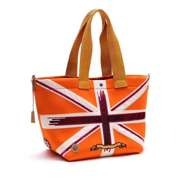 【日本製 MADE IN JAPAN】マジックライト/ユニオンジャックデイリートート32cm(Dカン+) MANGO.M （MANGO.M）