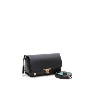 【日本製 MADE IN JAPAN】モーツァルト/バイカラーラウンドクラッチショルダー BLACK×BLACK （BLACK×BLACK）