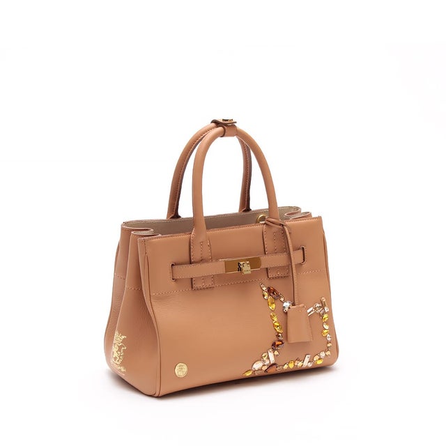 【日本製 MADE IN JAPAN】クラシックアニルブリロ/ステラソーイング前金具付トート24cm(Dカン＋) TAN （TAN）