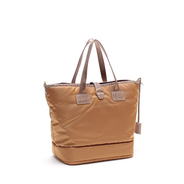 【日本製 MADE IN JAPAN】デービス/ステッチ刺しゅうクルーザートート26cm(Dカン＋) WALNUT/AMBER （WALNUT/AMBER）