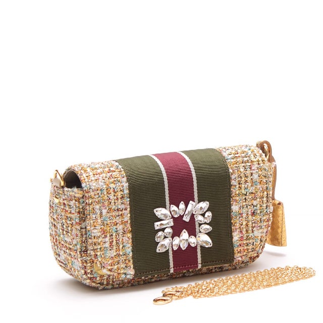 【日本製 MADE IN JAPAN】サマー/スクエアソーイングマルチウェイショルダー GREEN×GOLD （GREEN×GOLD）