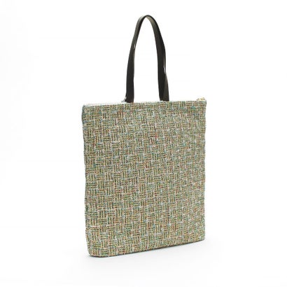 アクセソワ ドゥ マドモワゼル A.D.M.J. 【日本製 MADE IN JAPAN】サマー/スリムショルダートート39cm GREEN×GOLD （GREEN×GOLD）｜詳細画像
