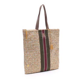 【日本製 MADE IN JAPAN】サマー/スリムショルダートート39cm ORANGE×GOLD （ORANGE×GOLD）