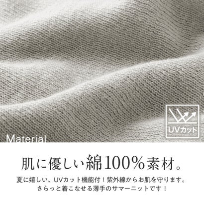 【ＵＶカット】綿１００％肩ボタンドルマンサマーニット｜詳細画像