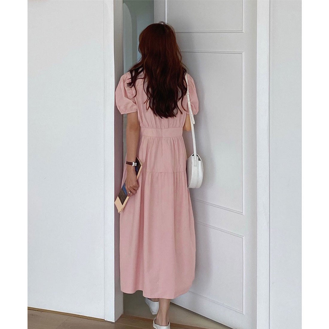 Aimoon パフスリーブ ロングワンピース -ファッション通販 FASHION WALKER