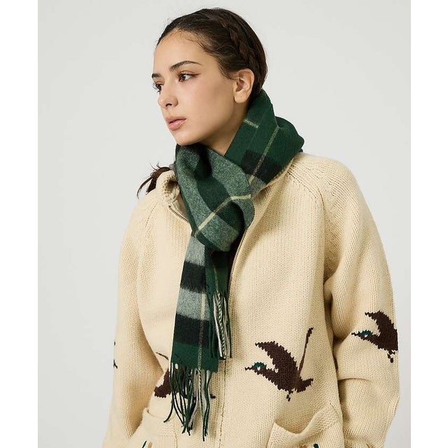 【TWEEDMILL / ツイードミル】Lambswool Scarf / ラム （グリーン系その他3）