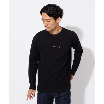 アバハウス ABAHOUSE フクレ ジャガード 刺繍 ロング Tシャツ （ブルーグレー）｜詳細画像