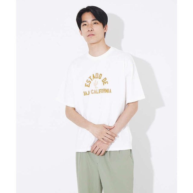 サボテンカレッジロゴ Tシャツ （ホワイト）