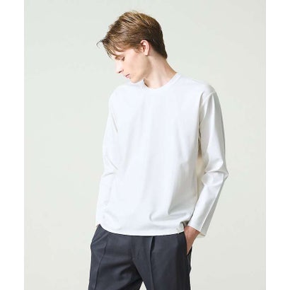 【定番】ドレスポンチ クルーネック 長袖Tシャツ / ストレッチ （ブラック）｜詳細画像