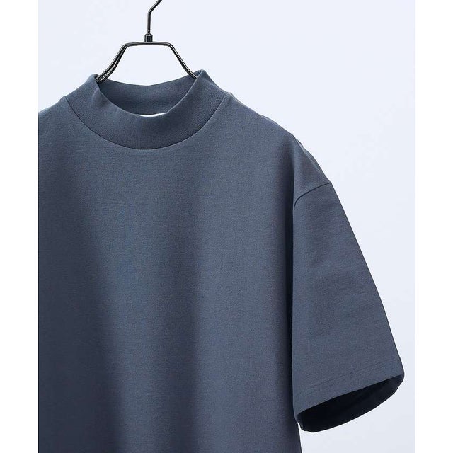 【接触冷感】モックネック Tシャツ / COVEROSS(R)【予約】 （チャコールグレー）